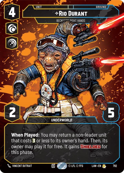 Image for Rio Durant - Beckett's Right Hands (Prestige) (792) [A Lawless Time] - Star Wars: Unlimited