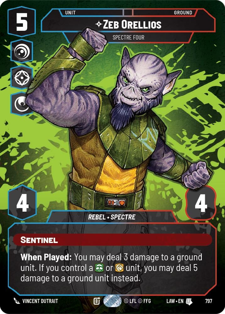Image for Zeb Orellios - Spectre Four (Prestige) (797) [A Lawless Time] - Star Wars: Unlimited