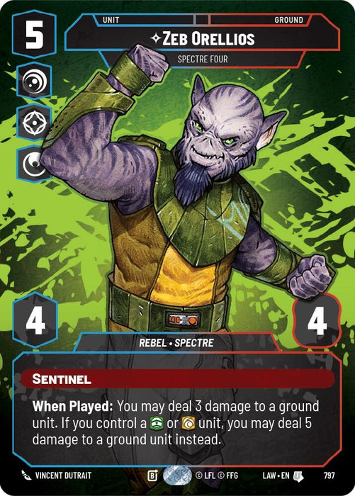 Image for Zeb Orellios - Spectre Four (Prestige) (797) [A Lawless Time] - Star Wars: Unlimited