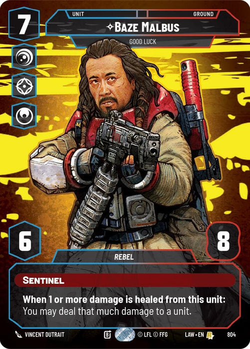 Image for Baze Malbus - Good Luck (Prestige) (804) [A Lawless Time] - Star Wars: Unlimited