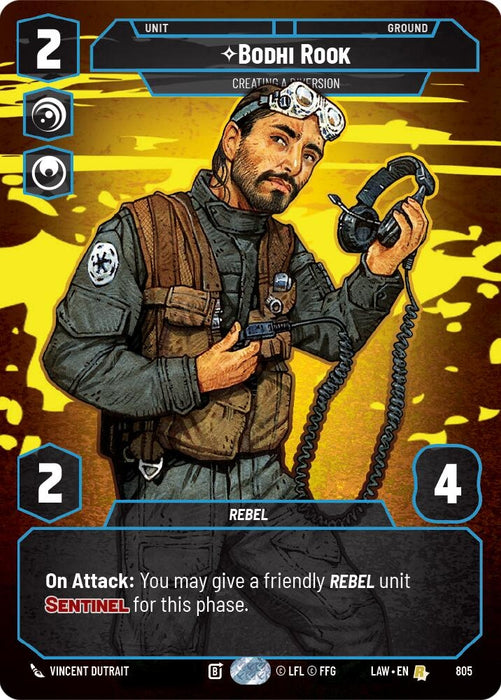 Image for Bodhi Rook - Creating a Diversion (Prestige) (805) [A Lawless Time] - Star Wars: Unlimited