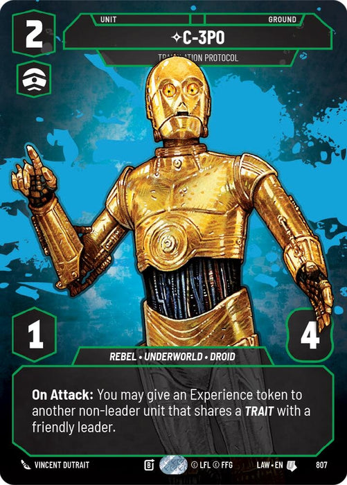Image for C-3PO - Translation Protocol (Prestige) (807) [A Lawless Time] - Star Wars: Unlimited