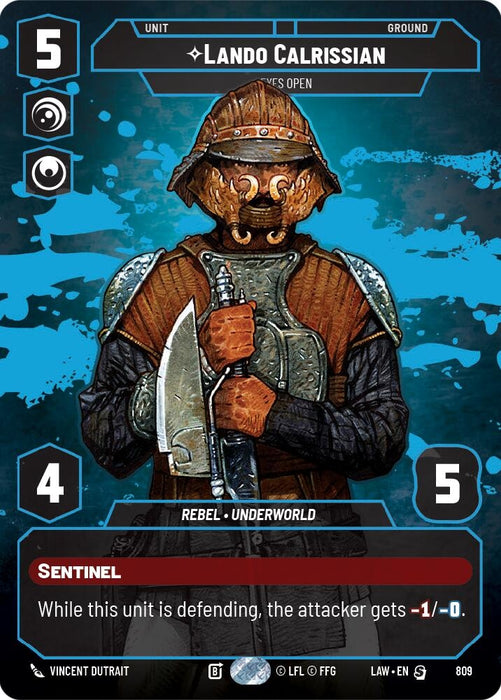 Image for Lando Calrissian - Eyes Open (Prestige) (809) [A Lawless Time] - Star Wars: Unlimited