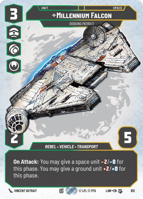 Image for Millennium Falcon - Dodging Patrols (Prestige) (812) [A Lawless Time] - Star Wars: Unlimited