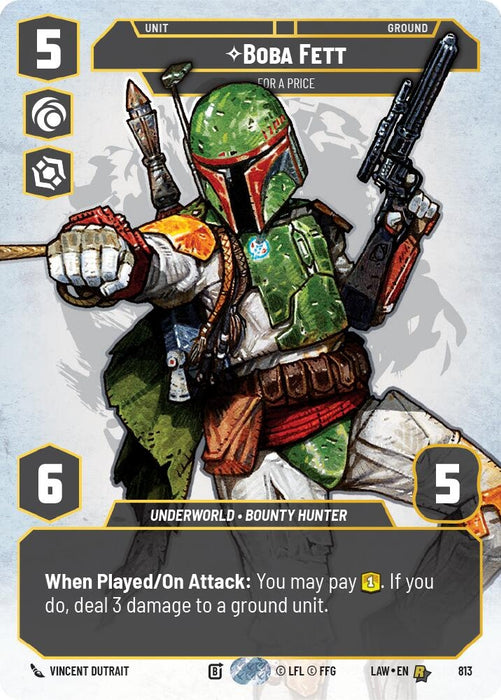 Image for Boba Fett - For a Price (Prestige) (813) [A Lawless Time] - Star Wars: Unlimited