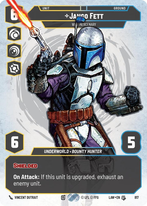 Image for Jango Fett - Wily Mercenary (Prestige) (817) [A Lawless Time] - Star Wars: Unlimited