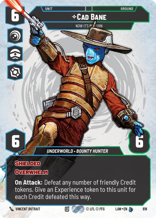 Image for Cade Bane - Now It's My Turn (Prestige) (818) [A Lawless Time] - Star Wars: Unlimited