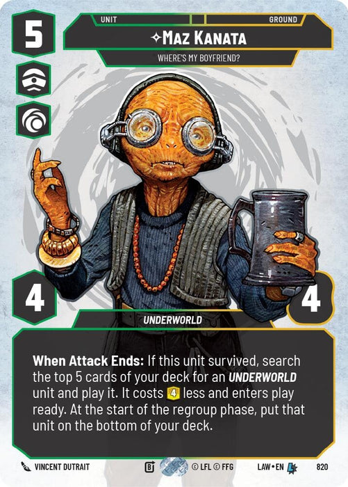 Image for Maz Kanata - Where's My Boyfriend? (Prestige) (820) [A Lawless Time] - Star Wars: Unlimited