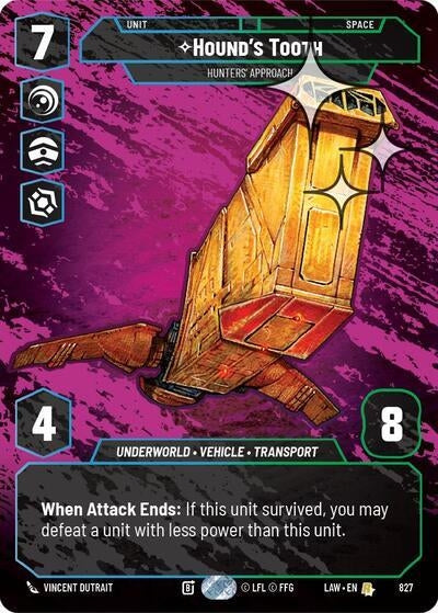 Image for Hound's Tooth - Hunters' Approach (Prestige Foil) (827) [A Lawless Time] - Star Wars: Unlimited