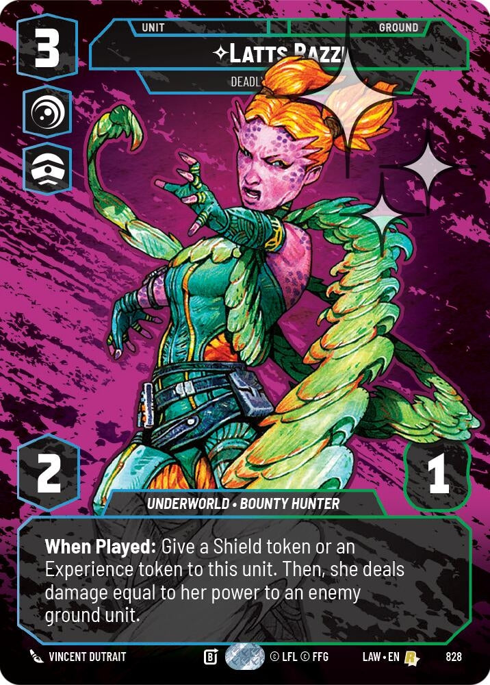 Image for Latts Razzi - Deadly Whipmaster (Prestige Foil) (828) [A Lawless Time] - Star Wars: Unlimited