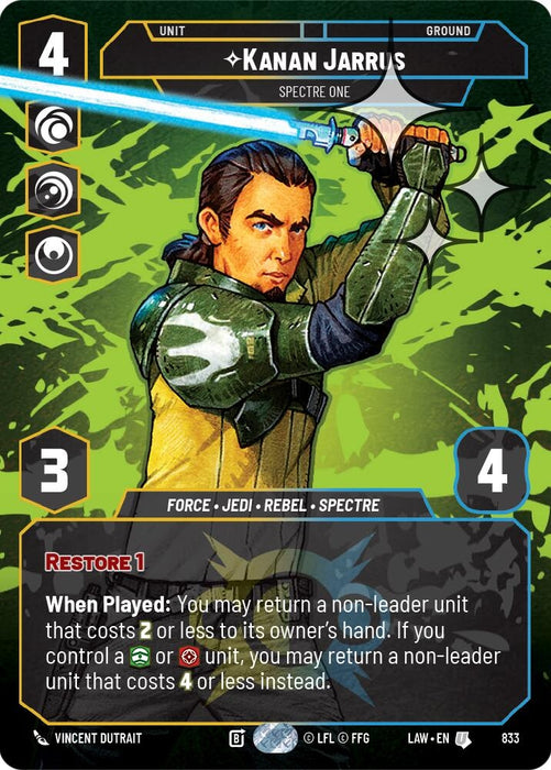 Image for Kanan Jarrus - Spectre One (Prestige Foil) (833) [A Lawless Time] - Star Wars: Unlimited