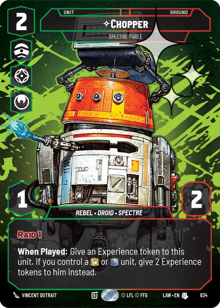 Image for Chopper - Spectre Three (Prestige Foil) (834) [A Lawless Time] - Star Wars: Unlimited