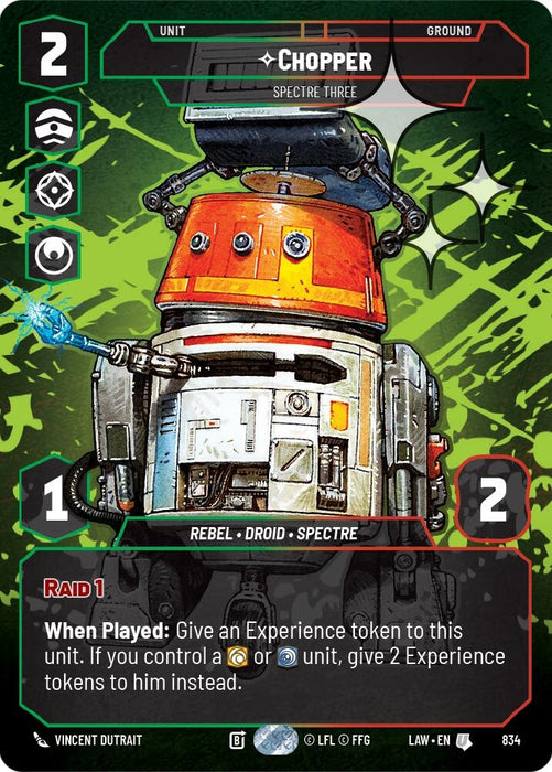 Image for Chopper - Spectre Three (Prestige Foil) (834) [A Lawless Time] - Star Wars: Unlimited