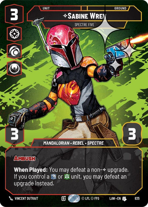 Image for Sabine Wren - Spectre Five (Prestige Foil) (835) [A Lawless Time] - Star Wars: Unlimited