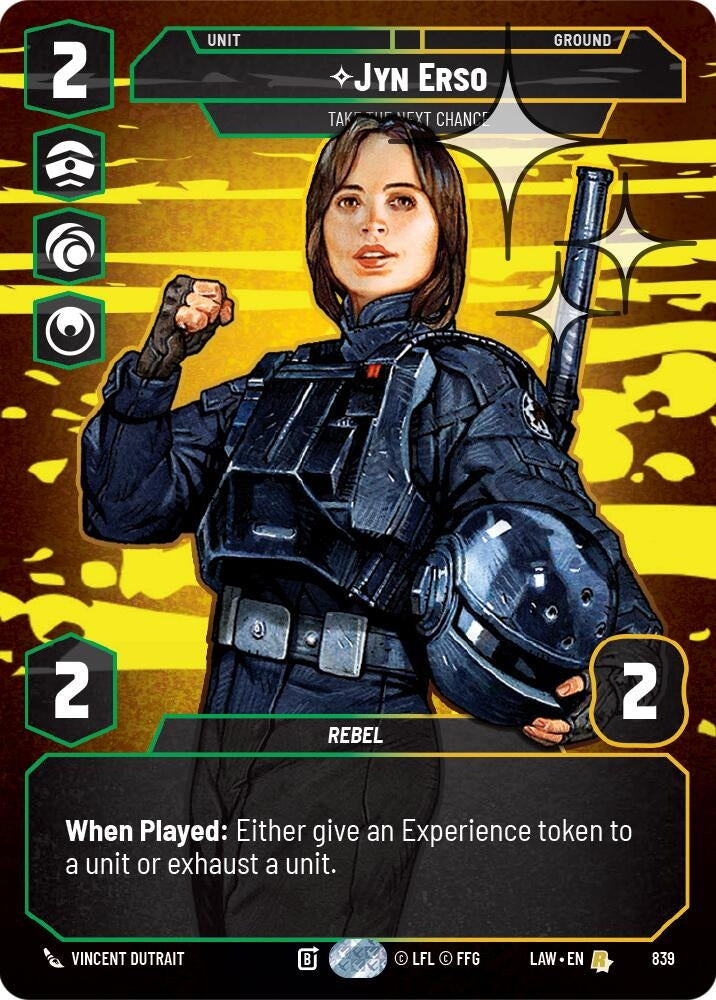 Image for Jyn Erso - Take the Next Chance (Prestige Foil) (839) [A Lawless Time] - Star Wars: Unlimited
