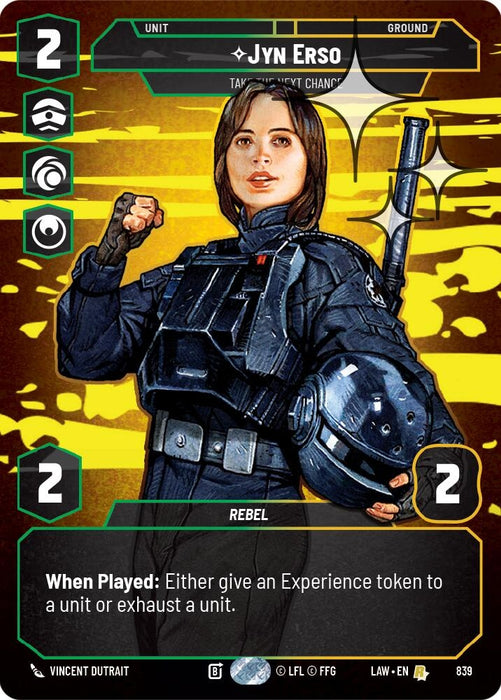 Image for Jyn Erso - Take the Next Chance (Prestige Foil) (839) [A Lawless Time] - Star Wars: Unlimited
