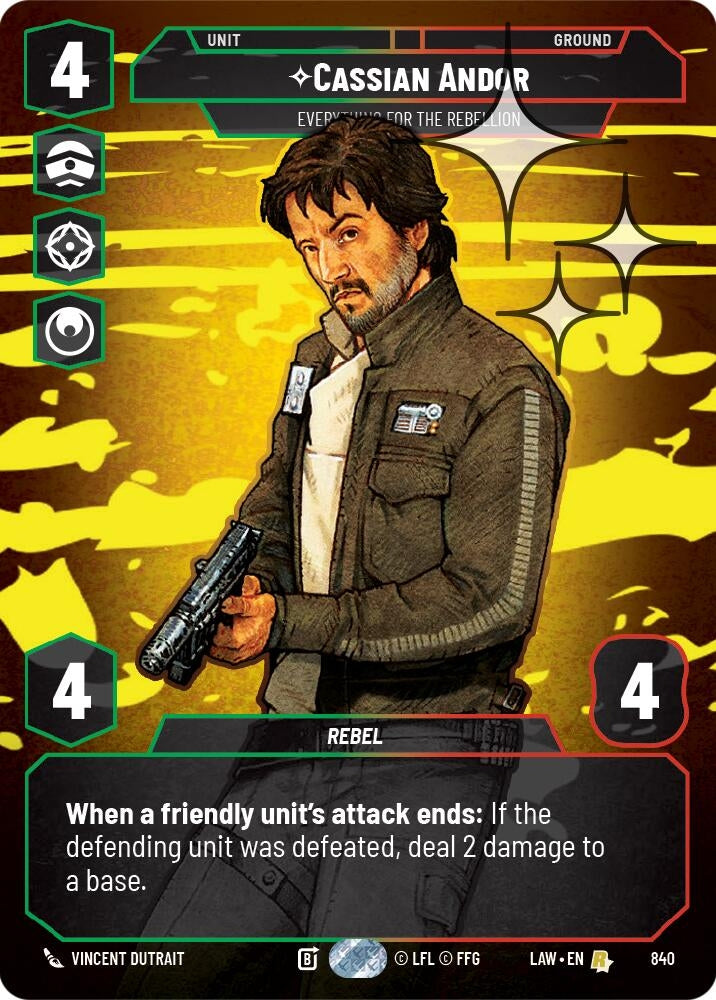 Image for Cassian Andor - Everything for the Rebellion (Prestige Foil) (840) [A Lawless Time] - Star Wars: Unlimited