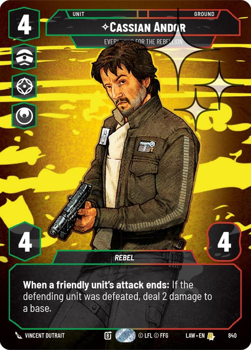 Image for Cassian Andor - Everything for the Rebellion (Prestige Foil) (840) [A Lawless Time] - Star Wars: Unlimited