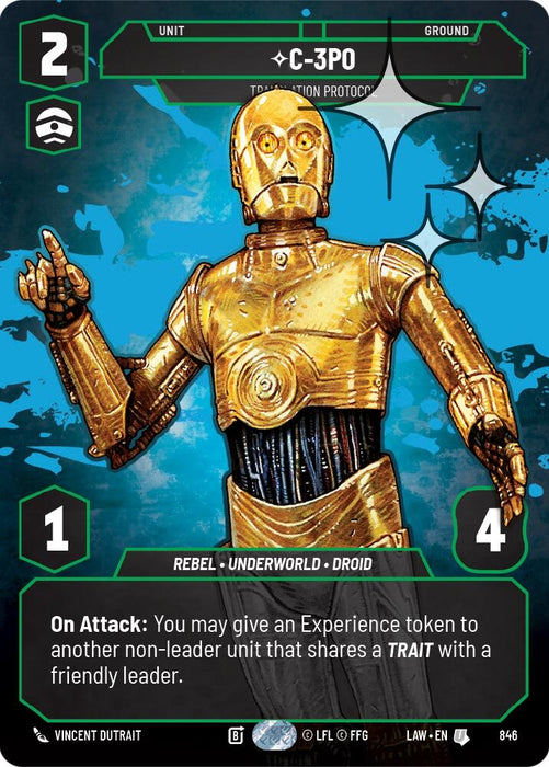 Image for C-3PO - Translation Protocol (Prestige Foil) (846) [A Lawless Time] - Star Wars: Unlimited