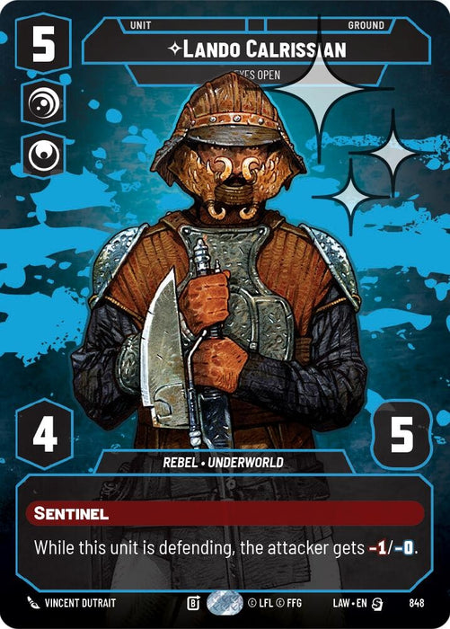 Image for Lando Calrissian - Eyes Open (Prestige Foil) (848) [A Lawless Time] - Star Wars: Unlimited