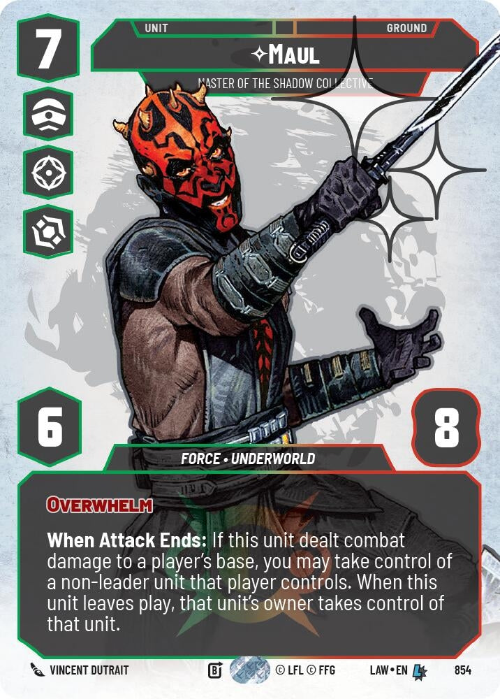 Image for Maul - Master of the Shadow Collective (Prestige Foil) (854) [A Lawless Time] - Star Wars: Unlimited