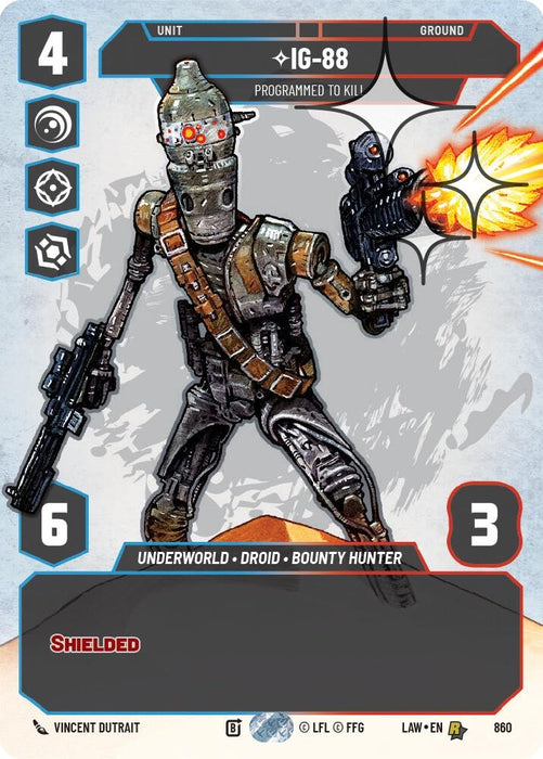 Image for IG-88 - Programmed to Kill (Prestige Foil) (860) [A Lawless Time] - Star Wars: Unlimited