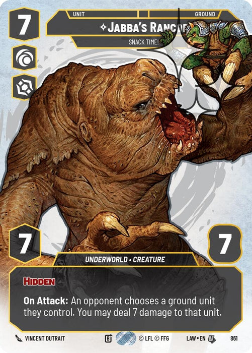 Image for Jabba's Rancor - Snack Time! (Prestige Foil) (861) [A Lawless Time] - Star Wars: Unlimited