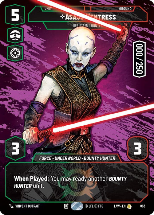 Image for Asajj Ventress - Reluctant Hunter (Serialized) (863) [A Lawless Time] - Star Wars: Unlimited