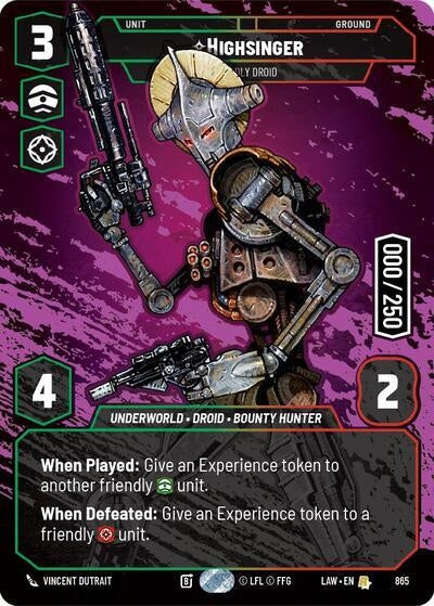Image for Highsinger - Deadly Droid (Serialized) (865) [A Lawless Time] - Star Wars: Unlimited