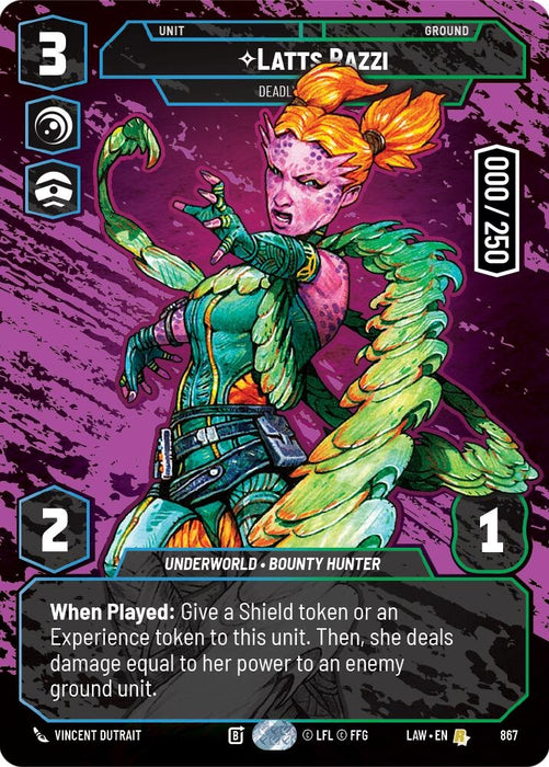 Image for Latts Razzi - Deadly Whipmaster (Serialized) (867) [A Lawless Time] - Star Wars: Unlimited