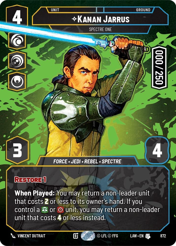 Image for Kanan Jarrus - Spectre One (Serialized) (872) [A Lawless Time] - Star Wars: Unlimited