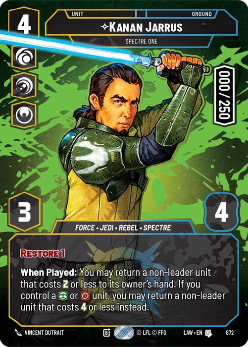 Image for Kanan Jarrus - Spectre One (Serialized) (872) [A Lawless Time] - Star Wars: Unlimited