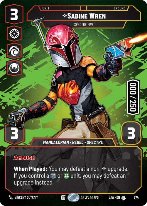 Image for Sabine Wren - Spectre Five (Serialized) (874) [A Lawless Time] - Star Wars: Unlimited