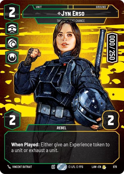 Image for Jyn Erso - Take the Next Chance (Serialized) (878) [A Lawless Time] - Star Wars: Unlimited