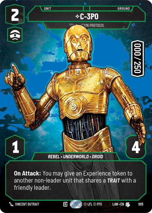 Image for C-3PO - Translation Protocol (Serialized) (885) [A Lawless Time] - Star Wars: Unlimited