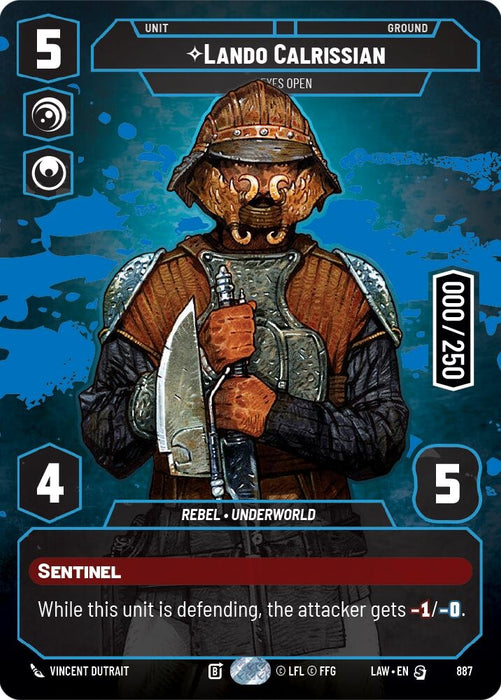 Image for Lando Calrissian - Eyes Open (Serialized) (887) [A Lawless Time] - Star Wars: Unlimited