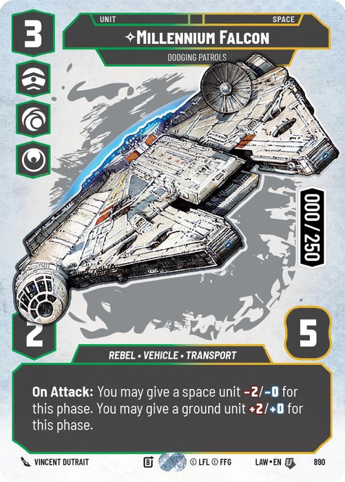 Image for Millennium Falcon - Dodging Patrols (Serialized) (890) [A Lawless Time] - Star Wars: Unlimited