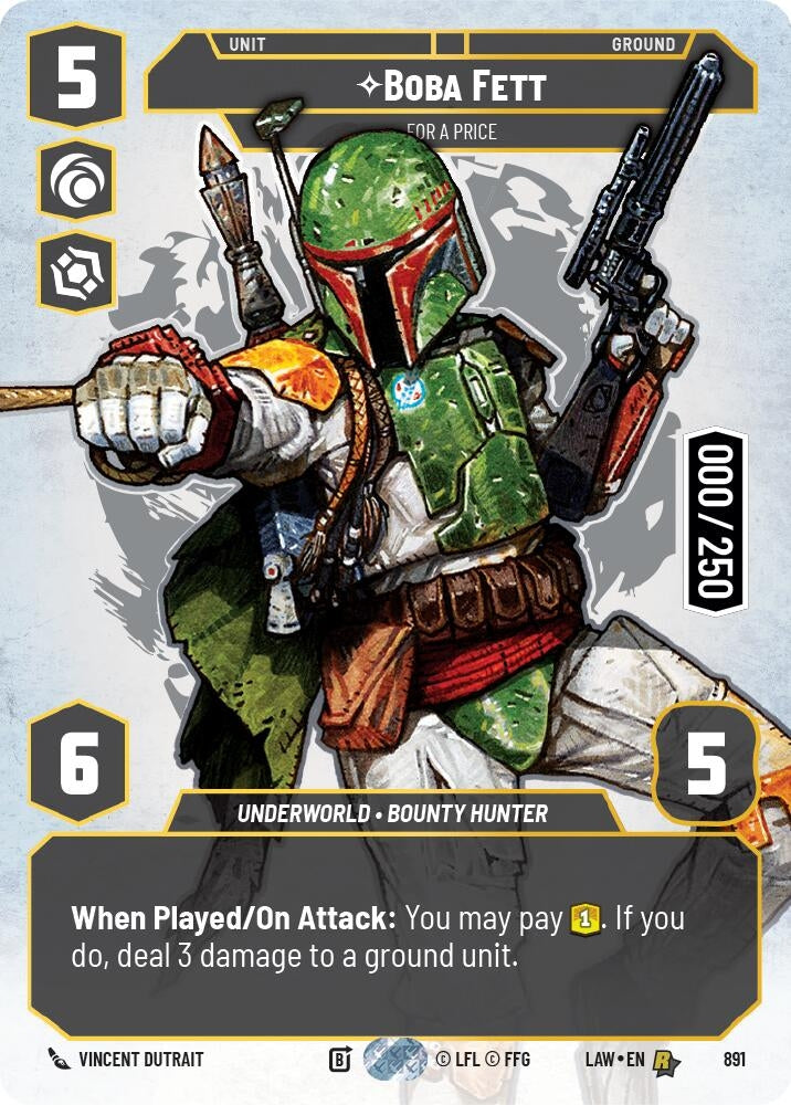 Image for Boba Fett - For a Price (Serialized) (891) [A Lawless Time] - Star Wars: Unlimited