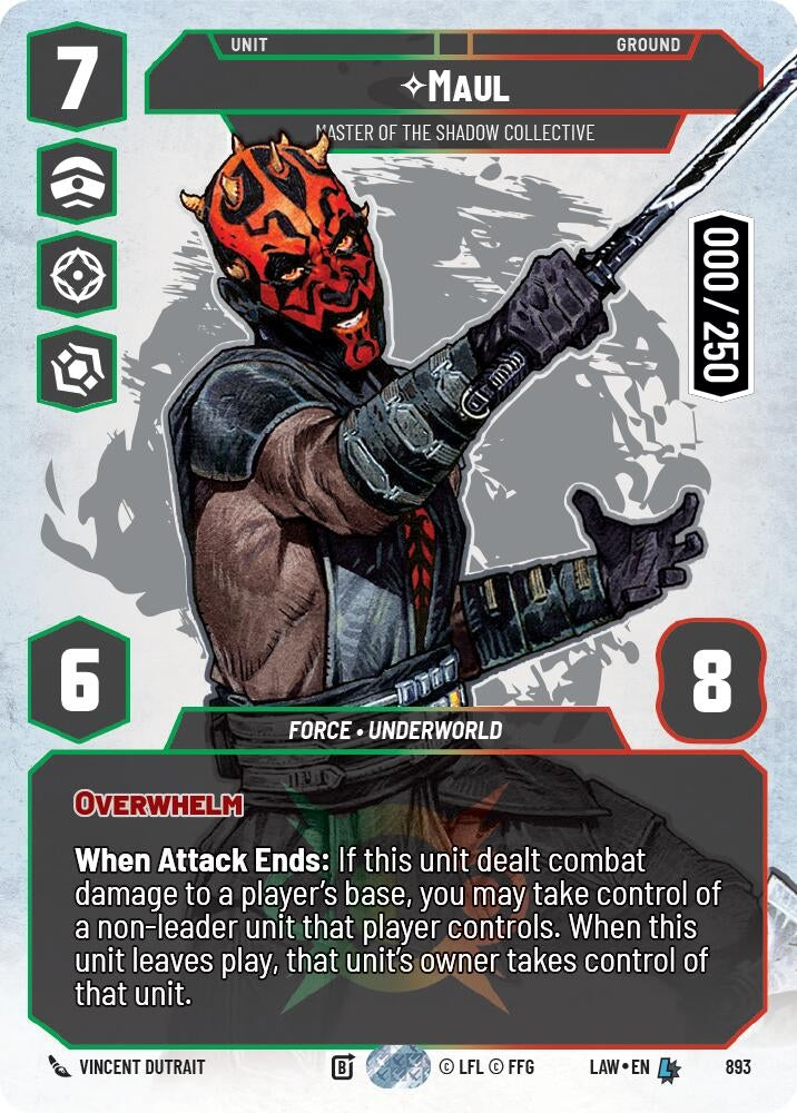 Image for Maul - Master of the Shadow Collective (Serialized) (893) [A Lawless Time] - Star Wars: Unlimited