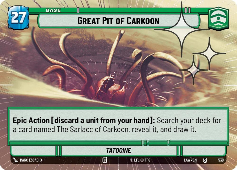 Image for Great Pit of Carkoon (Hyperspace Foil) (530) [A Lawless Time] - Star Wars: Unlimited