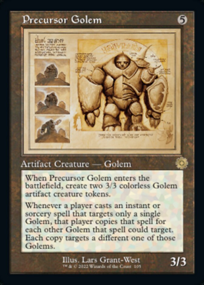 Precursor Golem (Schematic) (105) [The Brothers' War: Retro Frame Artifacts]