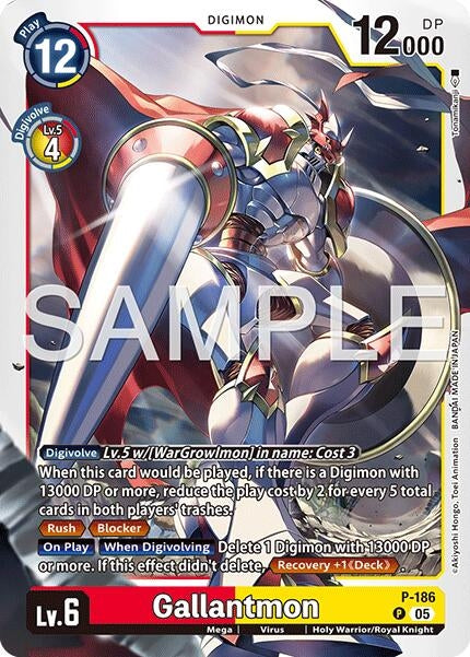 Image for Gallantmon - P-186 (Reprint) (P-186 P) [Advanced Booster Digimon Generation] - Digimon Card Game