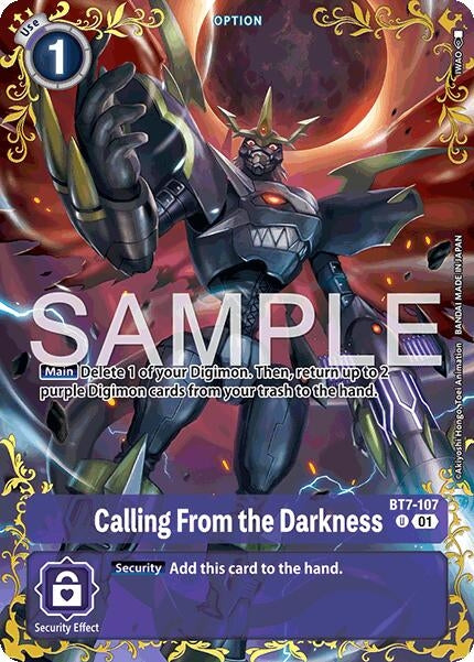 Image for Calling From the Darkness - BT7-107 (Alternate Art) (BT7-107 U) [Dual Revolution] - Digimon Card Game