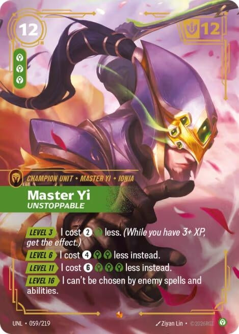 Image for Master Yi - Unstoppable (059/219) [Unleashed] - Riftbound: League of Legends Trading Card Game