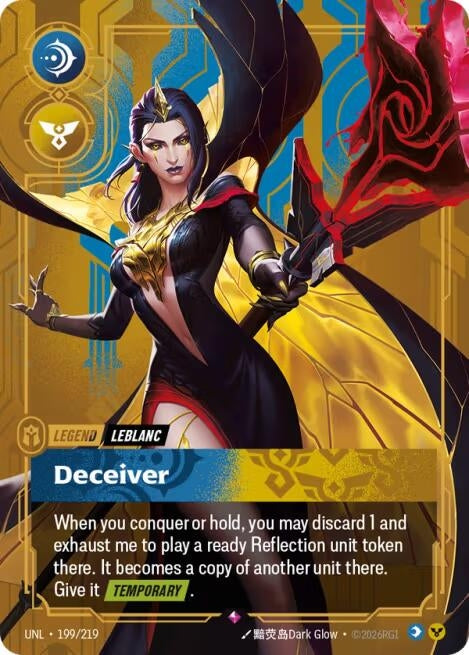 Image for LeBlanc - Deceiver (199/219) [Unleashed] - Riftbound: League of Legends Trading Card Game