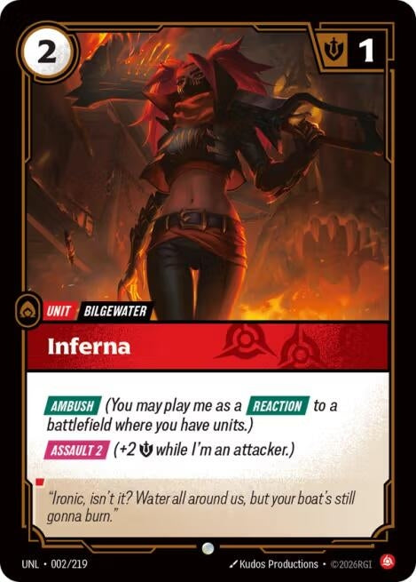 Image for Inferna (002/219) [Unleashed] - Riftbound: League of Legends Trading Card Game