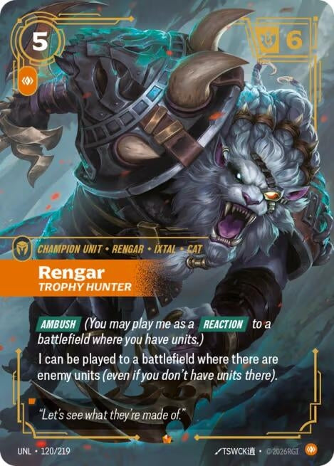 Image for Rengar - Trophy Hunter (120/219) [Unleashed] - Riftbound: League of Legends Trading Card Game