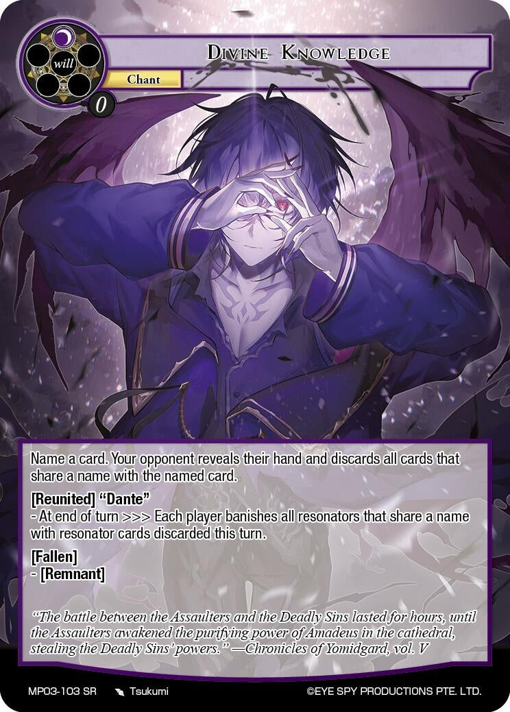 Image for DIvine Knowledge (MP03-103 SR) [Masterpiece Collection 03 "Dimensional Hope"] - Force of Will