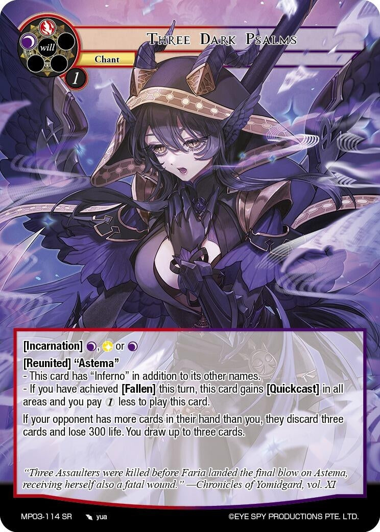 Image for Three Dark Psalms (MP03-114 SR) [Masterpiece Collection 03 "Dimensional Hope"] - Force of Will