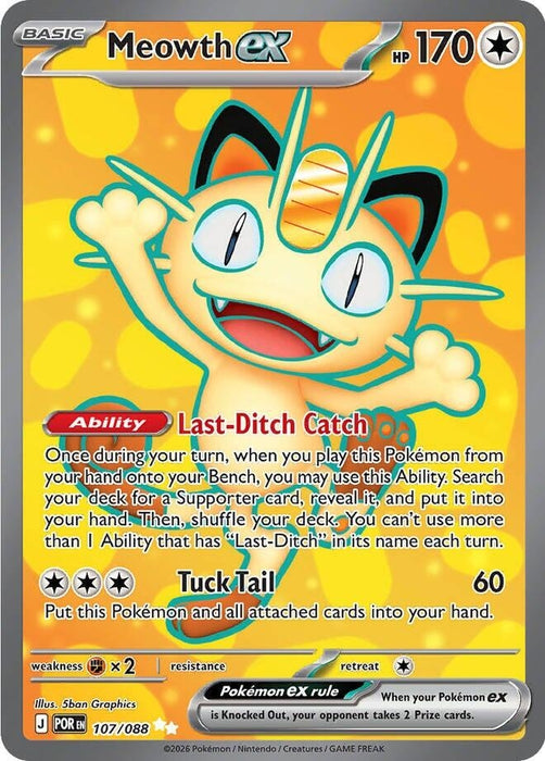 Image for Meowth ex (107/088) [ME03: Perfect Order] - Pokemon